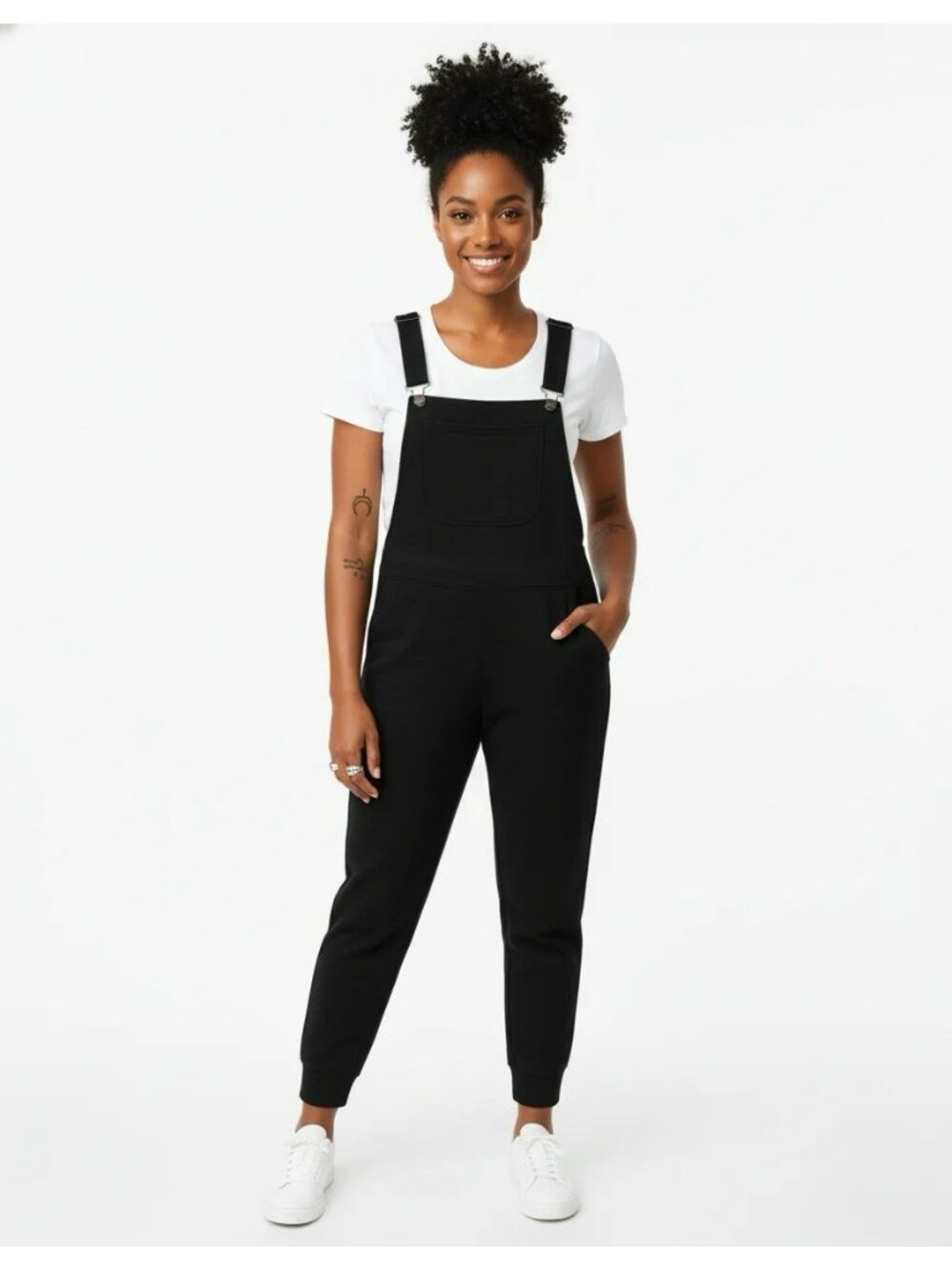 $99 Swoveralls Overalls Womens Small Black Athleisure Jogger Comfycore Pockets